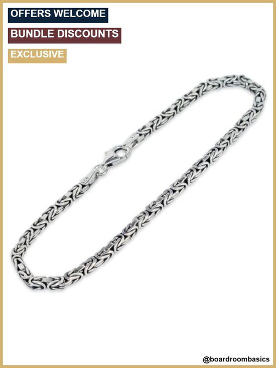 Jewelry | 925 Sterling Silver Byzantine Chain Bracelet Men Women 8 Inch ...